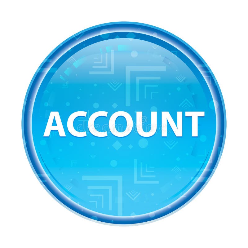 Account floral blue round button royalty free illustration