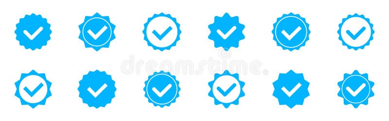 verified icon social media, blue check mark, instagram verify account icon  vector, blue tick, black on white background in 2023