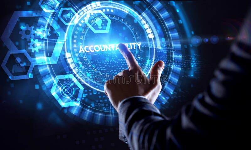 Accountability, productivity and success concept. Business, Technology, Internet and network concept royalty free stock photography