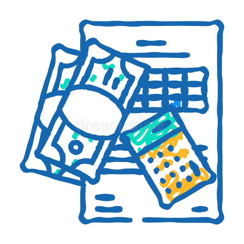 Accounts payable business process icon doodle illustration stock illustration
