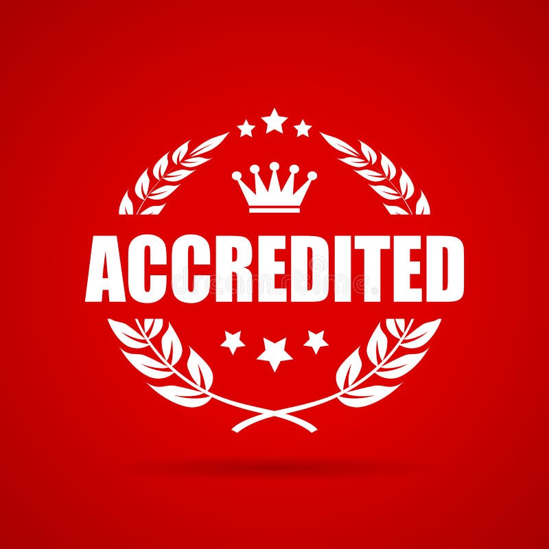 Accredited laurel vector icon