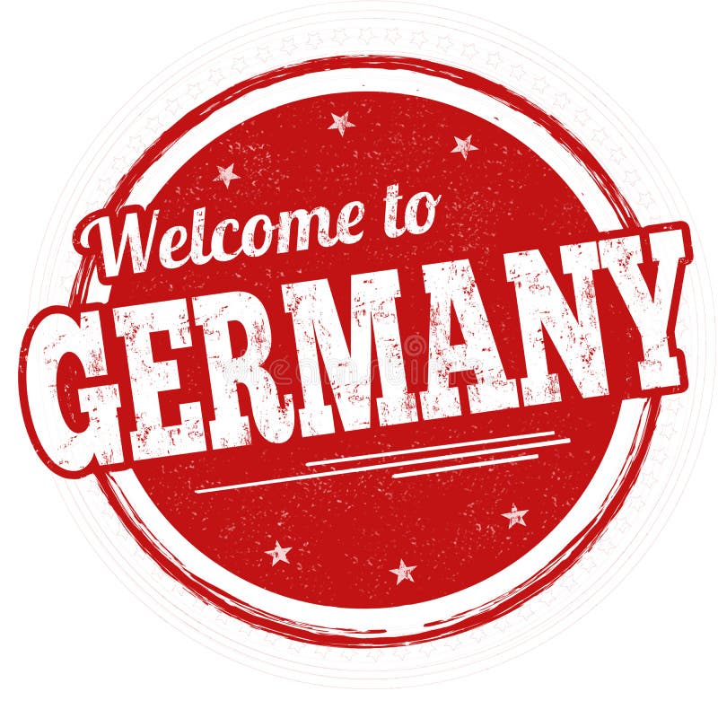 Accueil au signe ou au timbre de l'Allemagne illustration stock Accueil au signe ou au timbre de l'Allemagne illustration stock