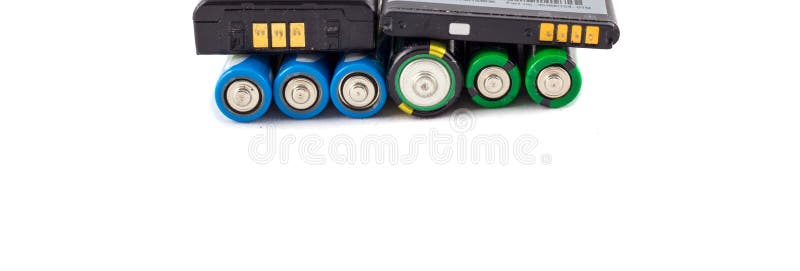 Accumulateurs et batteries image stock Accumulateurs et batteries image stock