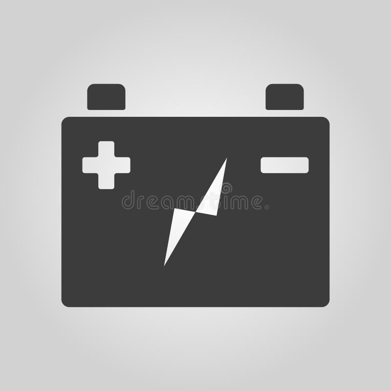 The accumulator battery icon. Power and electric, energy, electricity symbol. Flat