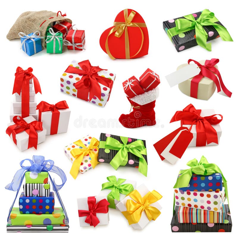 Accumulazione dei contenitori di regalo immagini stock Accumulazione dei contenitori di regalo immagini stock