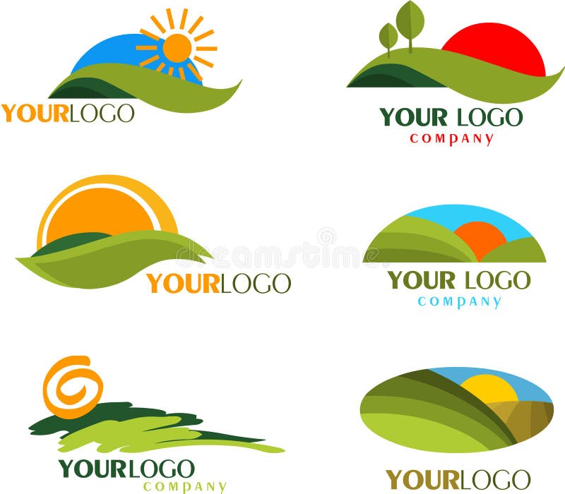 Accumulazione dei marchi e delle icone della natura illustrazione vettoriale Accumulazione dei marchi e delle icone della natura illustrazione vettoriale