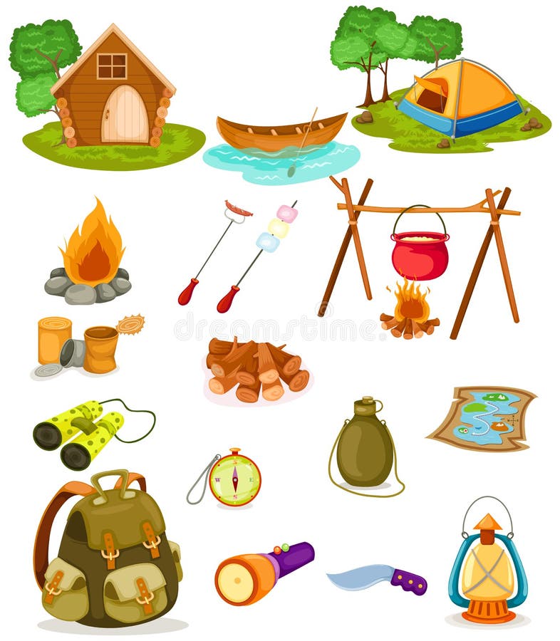 Accumulazione di campeggio royalty illustrazione gratis Accumulazione di campeggio royalty illustrazione gratis