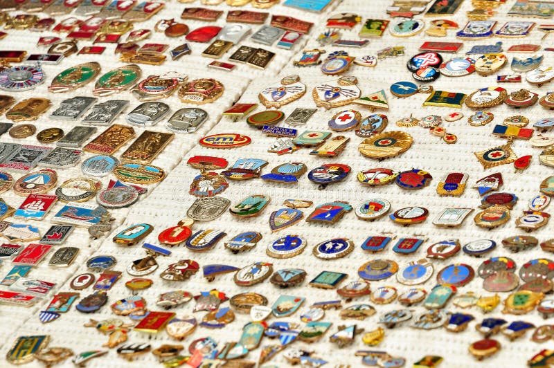 Accumulazione di vecchie medaglie militari