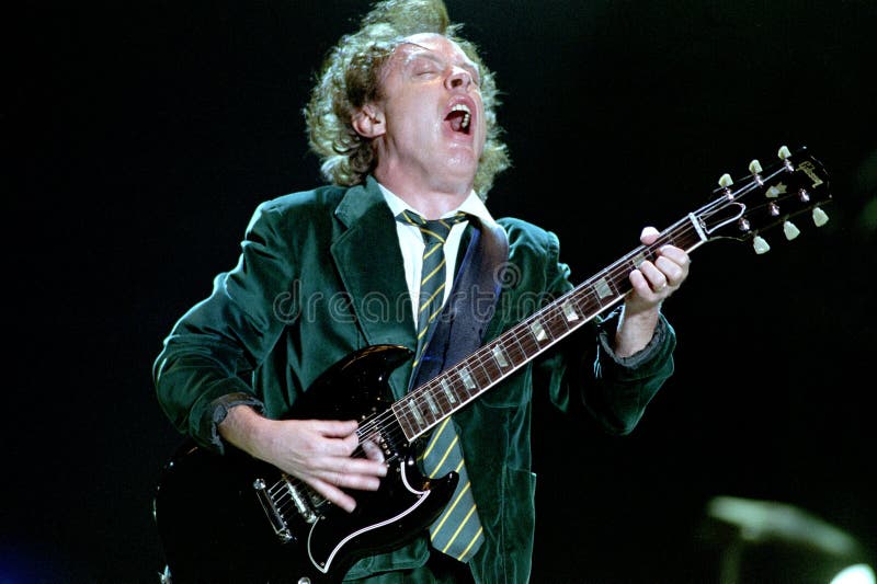 ACDC ,Angus Young during the concert