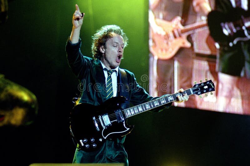 ACDC ,Angus Young during the concert