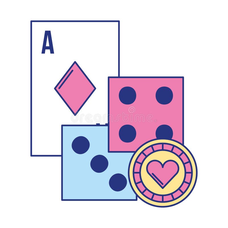 Ace card dices chip poker casino game royalty free illustration Ace card dices chip poker casino game royalty free illustration