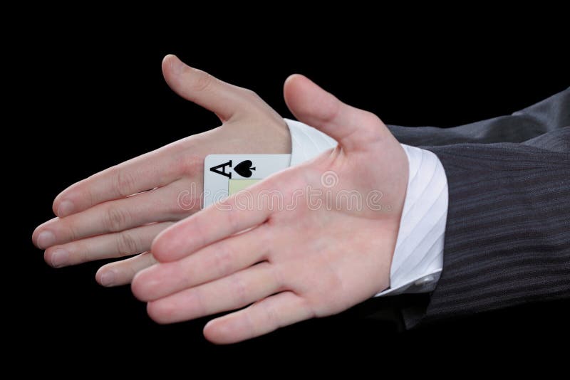 Ace card under sleeve