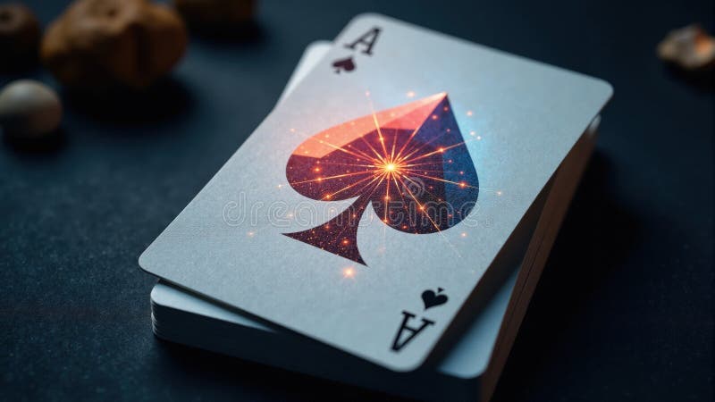 Ace de pică Galaxy Card punte stock photography