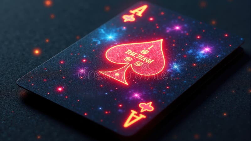 Ace de pică Space Nebula Card royalty free stock photography