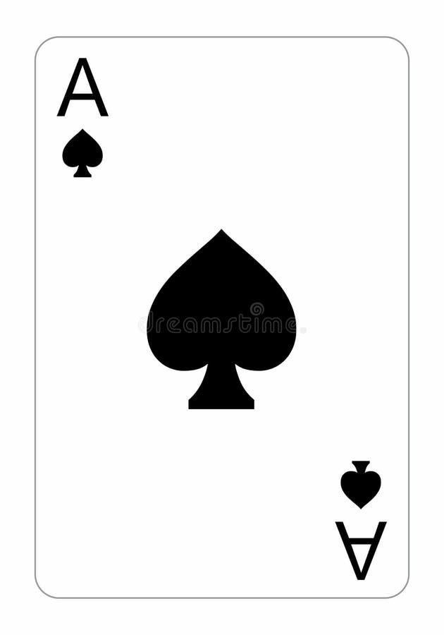 Ace of Spades stock illustration. Illustration of glyph 188432451