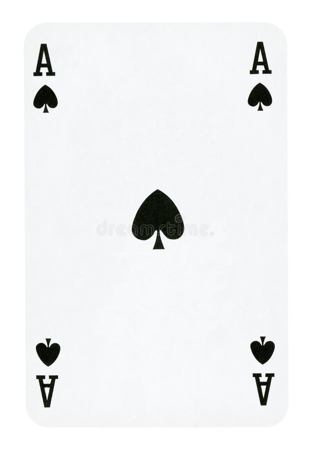 Ace of Spades Playing Card Isolated on White Stock Image Image of