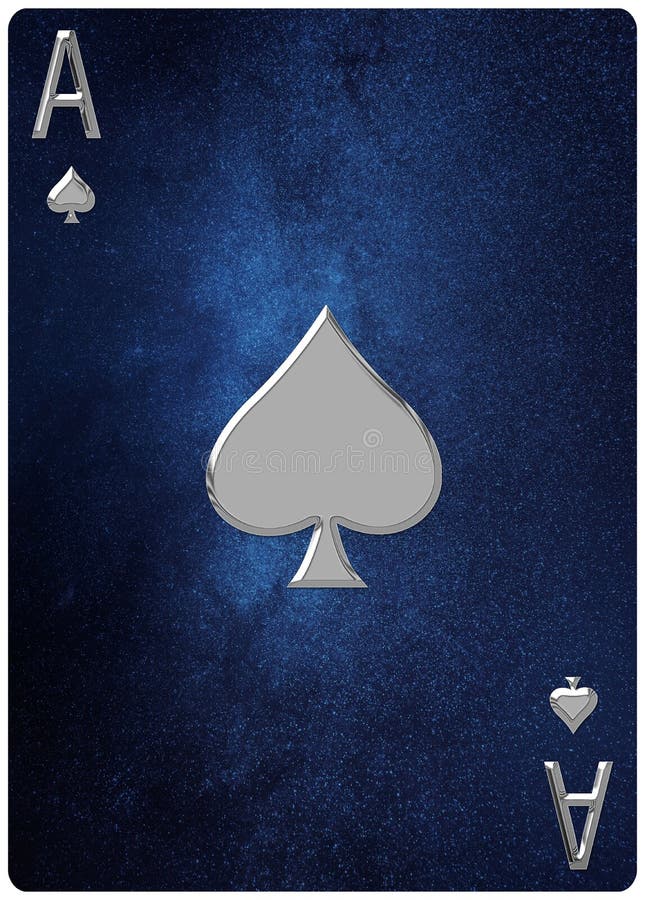 Gold ace of spades stock illustration. Illustration of flat - 106598458