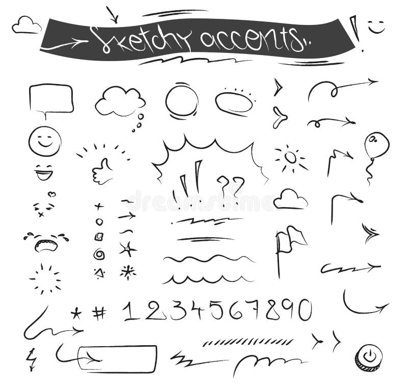 Acentos y sistema incompletos creativos del vector de los símbolos libre illustration Acentos y sistema incompletos creativos del vector de los símbolos libre illustration