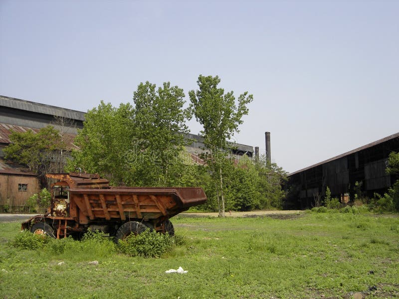 Acería abandonada fotografía de archivo libre de regalías Acería abandonada fotografía de archivo libre de regalías