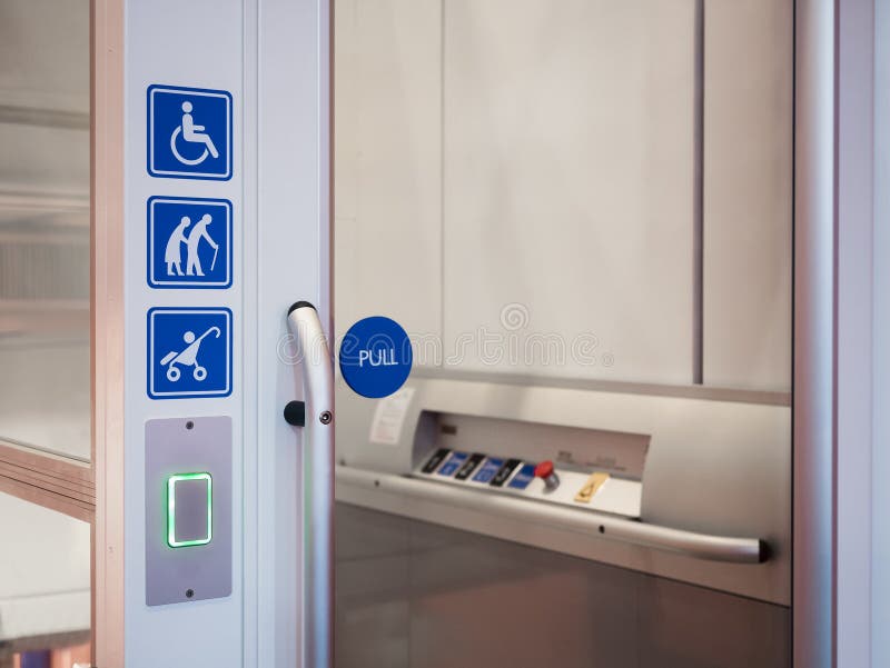 Acessibilidade do público da facilidade do elevador do signage da inabilidade
