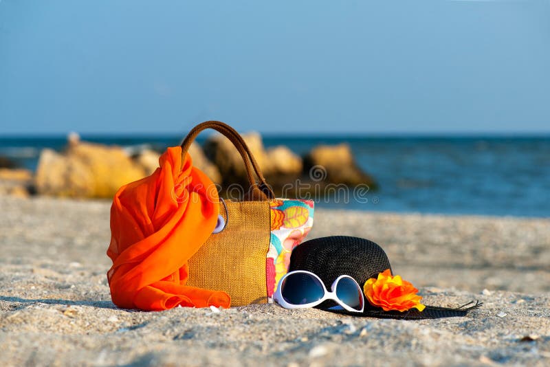 Acessórios da praia imagens de stock royalty free Acessórios da praia imagens de stock royalty free