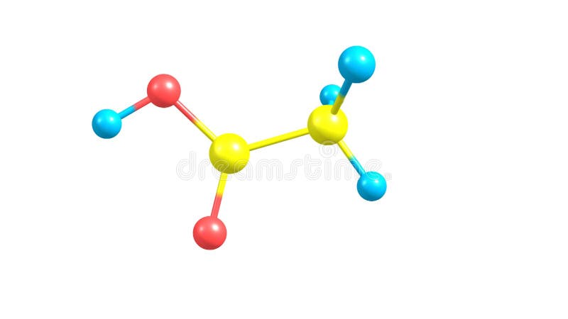 Acetic acid molecule rotating video Full HD stock illustration