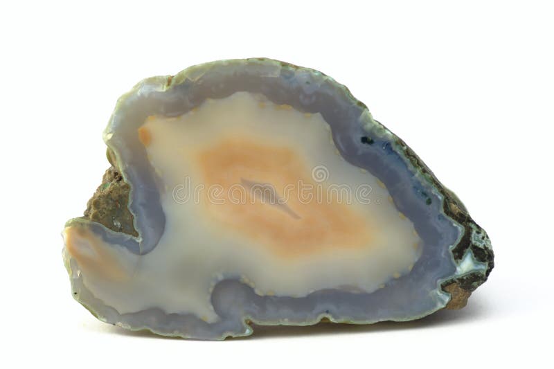 Polished slice of agate, the decorative form of quartz. Polished slice of agate, the decorative form of quartz