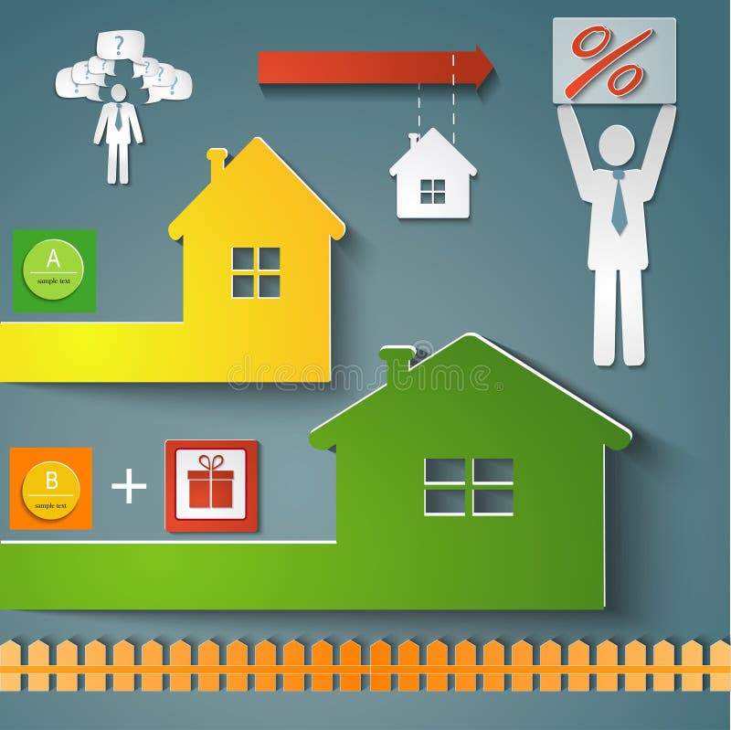 Achat d'un prêt immobilier illustration de vecteur Achat d'un prêt immobilier illustration de vecteur