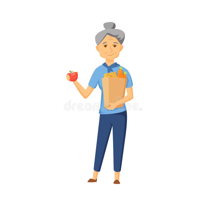 Achat de femmes plus âgées illustration de vecteur Achat de femmes plus âgées illustration de vecteur