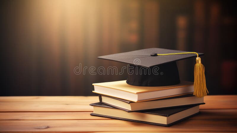 Achievement graduation books royalty free illustration