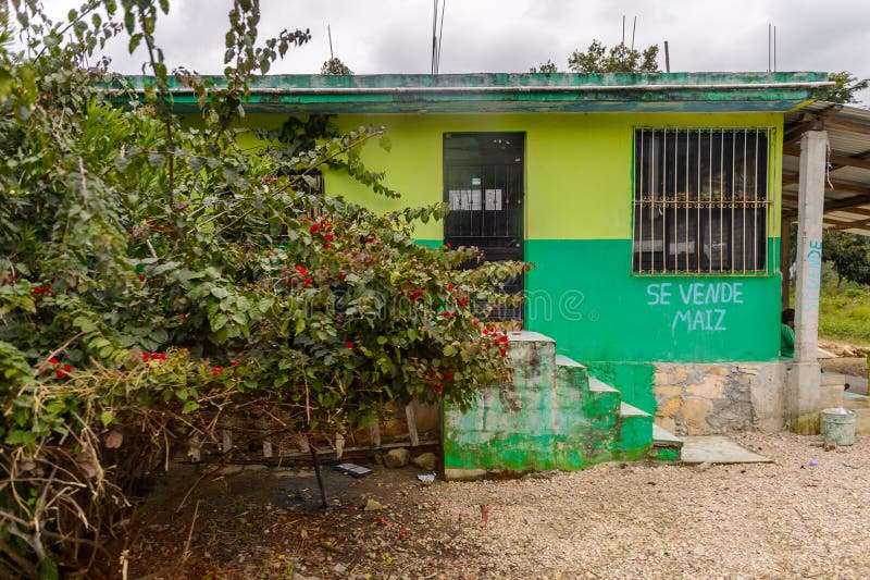 Αρχιτεκτονική της πολιτείας Τσιάπας, Μεξικό στοκ φωτογραφία