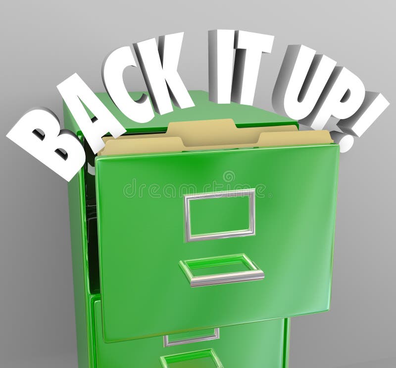 Achter het omhoog de Belangrijke Documenten van de Archiefkastopslag stock illustratie Achter het omhoog de Belangrijke Documenten van de Archiefkastopslag stock illustratie