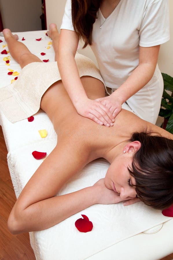 Achter massage royalty-vrije stock fotografie Achter massage royalty-vrije stock fotografie