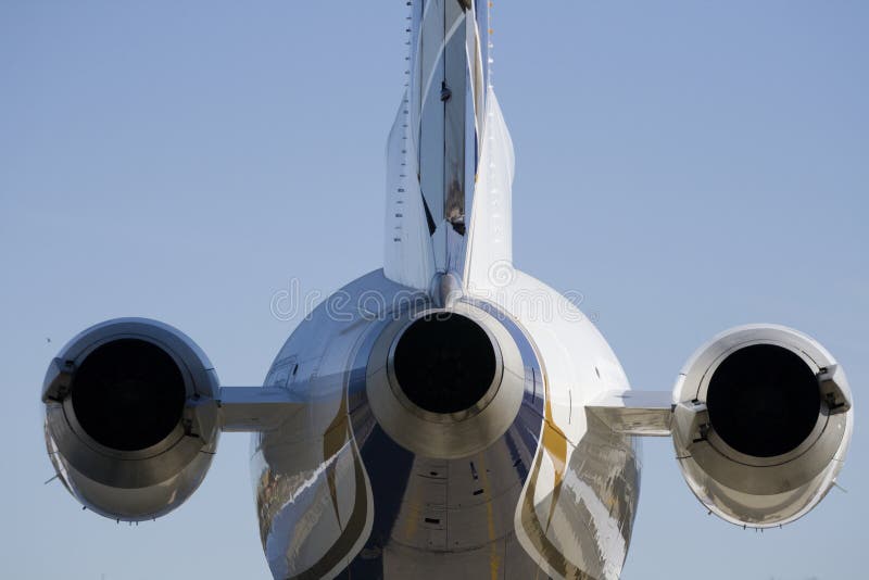 Achter mening van jet stock foto's Achter mening van jet stock foto's