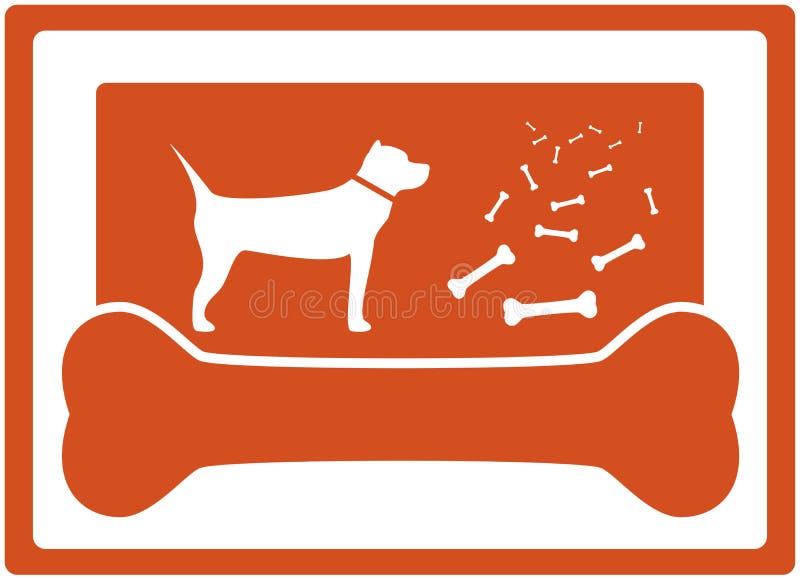 Achtergrond met hond en voedsel voor huisdier royalty-vrije illustratie Achtergrond met hond en voedsel voor huisdier royalty-vrije illustratie