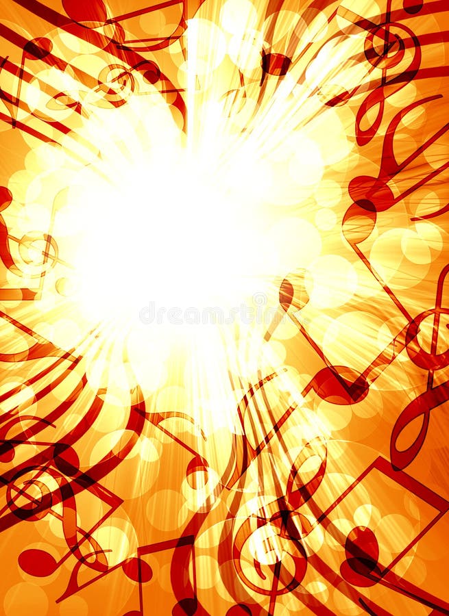 Abstract flowing fire background with music. Abstract flowing fire background with music