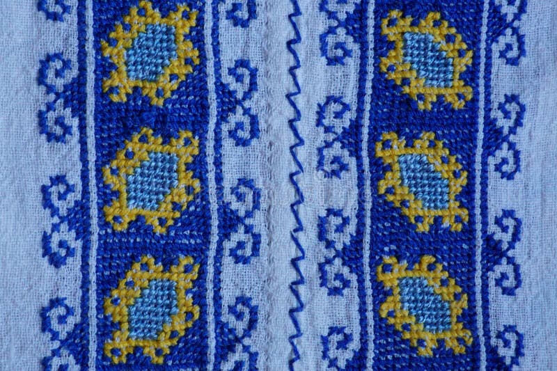 Rustic background with hand-sewn pattern romanian. Rustic background with hand-sewn pattern romanian