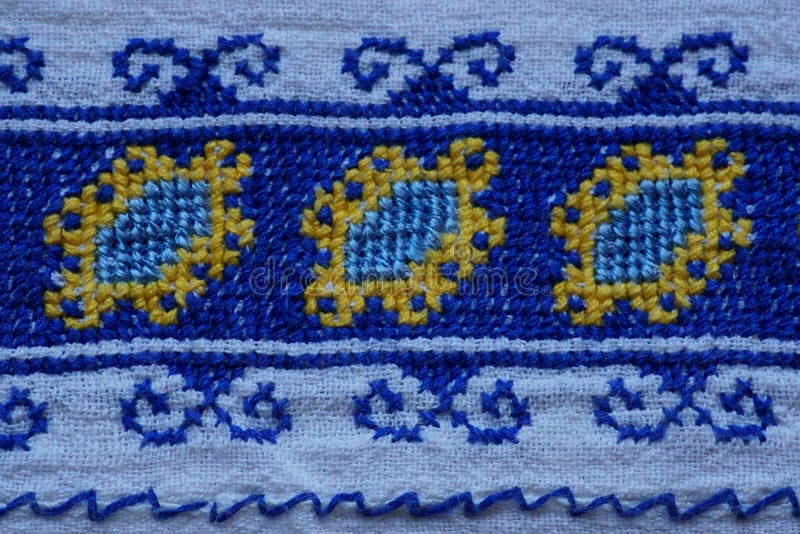 Rustic background with hand-sewn pattern romanian. Rustic background with hand-sewn pattern romanian