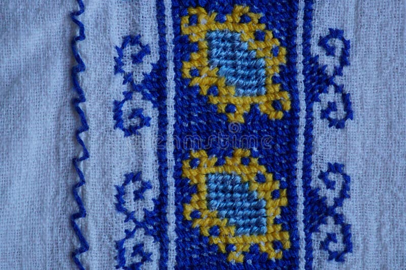 Rustic background with hand-sewn pattern romanian. Rustic background with hand-sewn pattern romanian