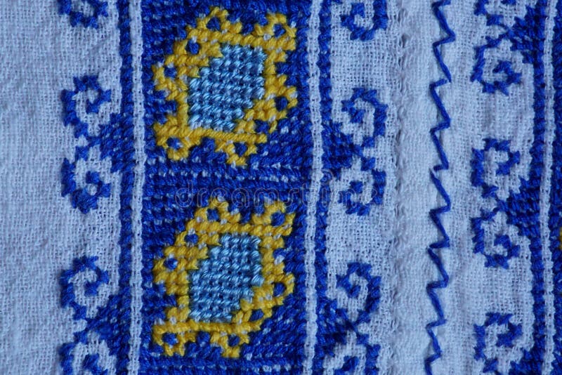 Rustic background with hand-sewn pattern romanian. Rustic background with hand-sewn pattern romanian