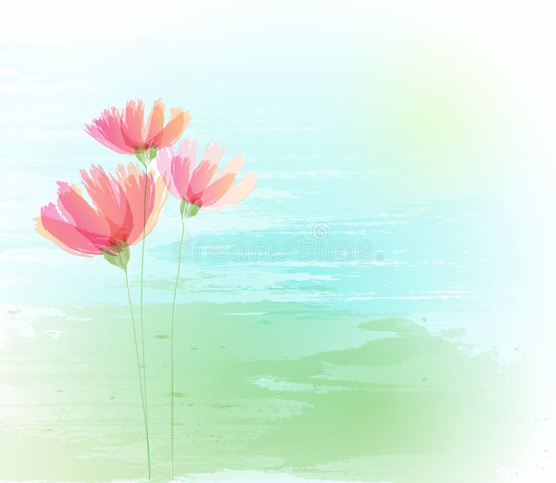 Achtergrond van bloem retro grunge stock illustratie Achtergrond van bloem retro grunge stock illustratie