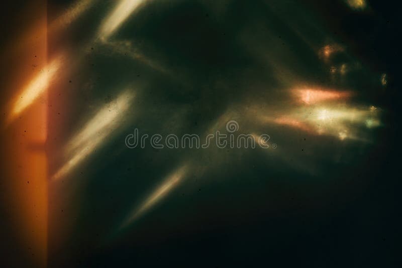 Achtergrond van de retroflector overmatig, beeld met krassen, stof en lichtlekken