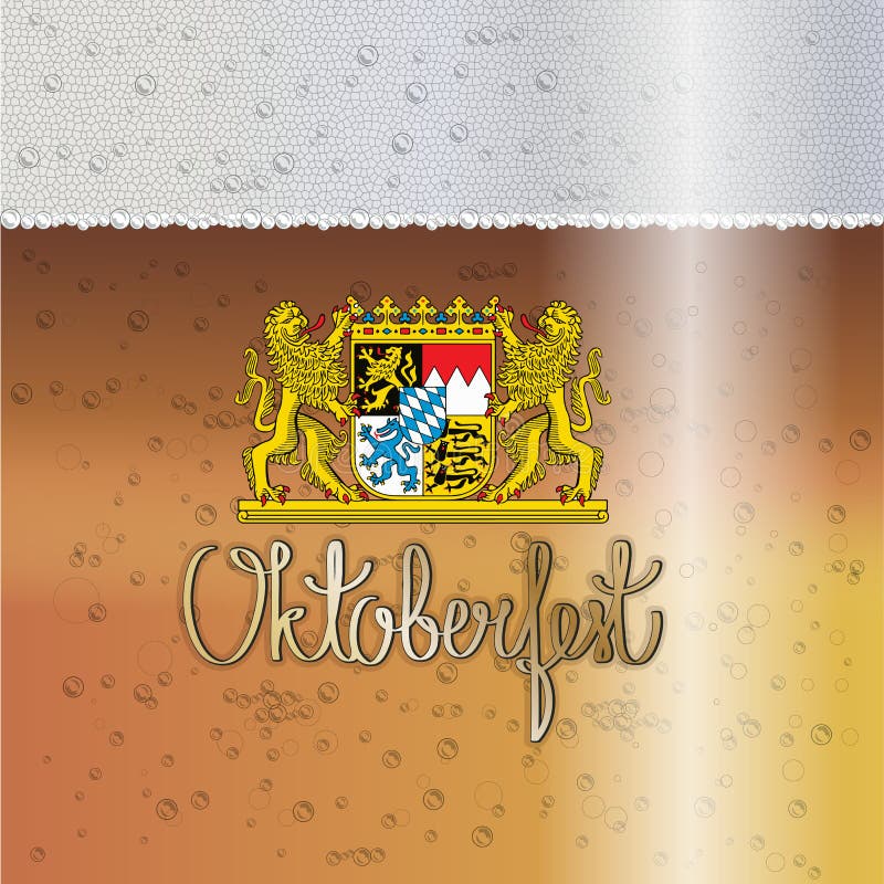 Achtergrond van het Festival de Beierse gouden gele dalingen van het Oktoberfestbier stock illustratie Achtergrond van het Festival de Beierse gouden gele dalingen van het Oktoberfestbier stock illustratie