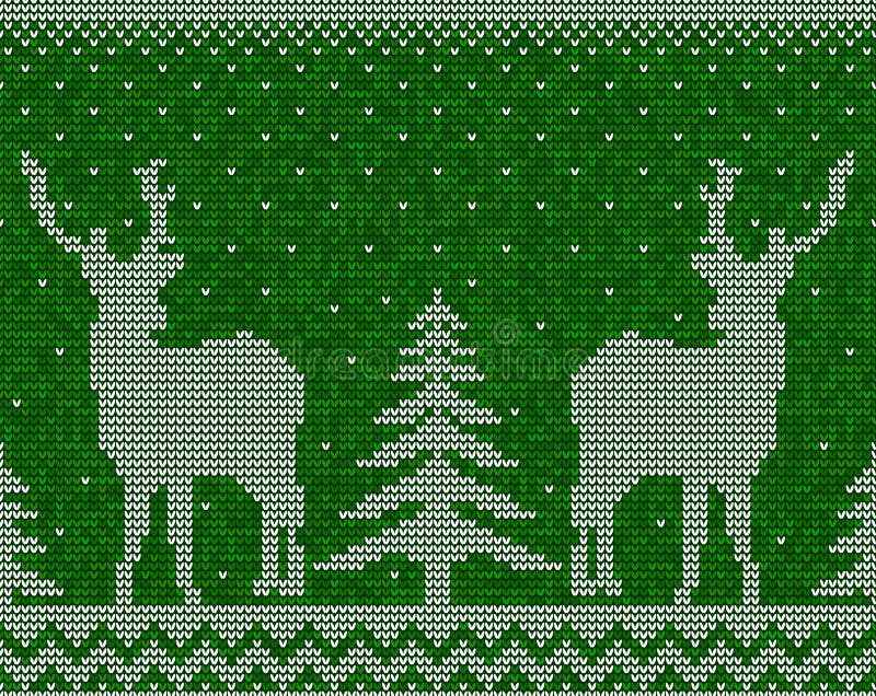 Achtergrond van het Kerstmis de naadloze patroon met deers royalty-vrije illustratie Achtergrond van het Kerstmis de naadloze patroon met deers royalty-vrije illustratie