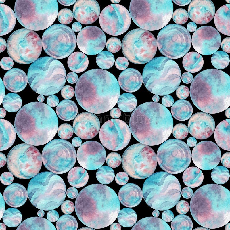 Achtergrond van het waterverf de abstracte grafische ontwerp Naadloos patroon van blauwe en purpere cirkels Het gezicht van Hand- royalty-vrije illustratie Achtergrond van het waterverf de abstracte grafische ontwerp Naadloos patroon van blauwe en purpere cirkels Het gezicht van Hand- royalty-vrije illustratie