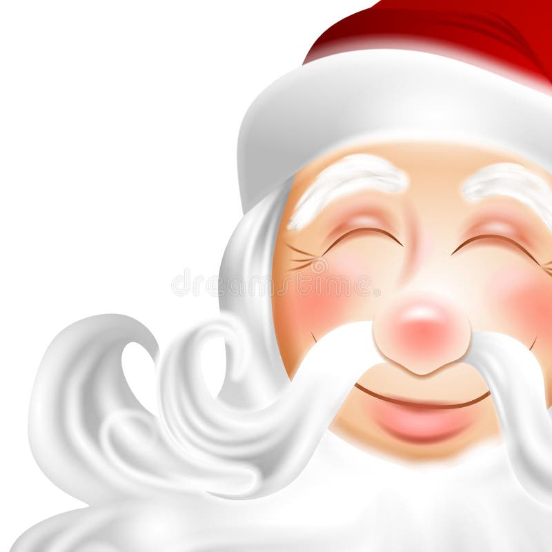 Acima da face próxima de Papai Noel 3 ilustração do vetor Acima da face próxima de Papai Noel 3 ilustração do vetor