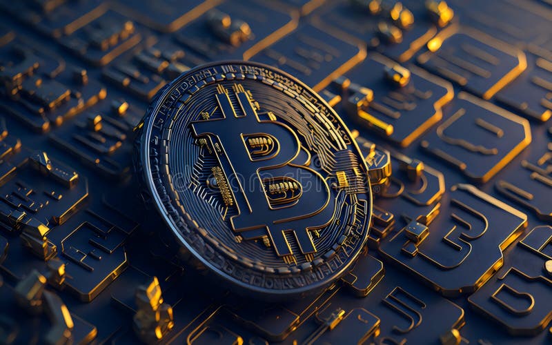 Acoperire împotriva monedelor metalice a criptomonedelor digitale de tip bitcoin împotriva riscurilor împotriva monedelor metalice royalty free illustration