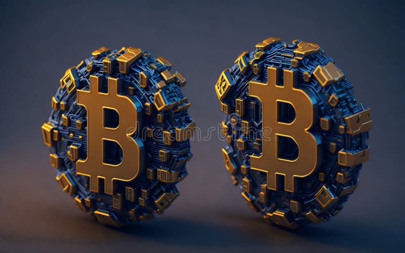 Acoperire împotriva monedelor metalice a criptomonedelor digitale de tip bitcoin împotriva riscurilor împotriva monedelor metalice vector illustration