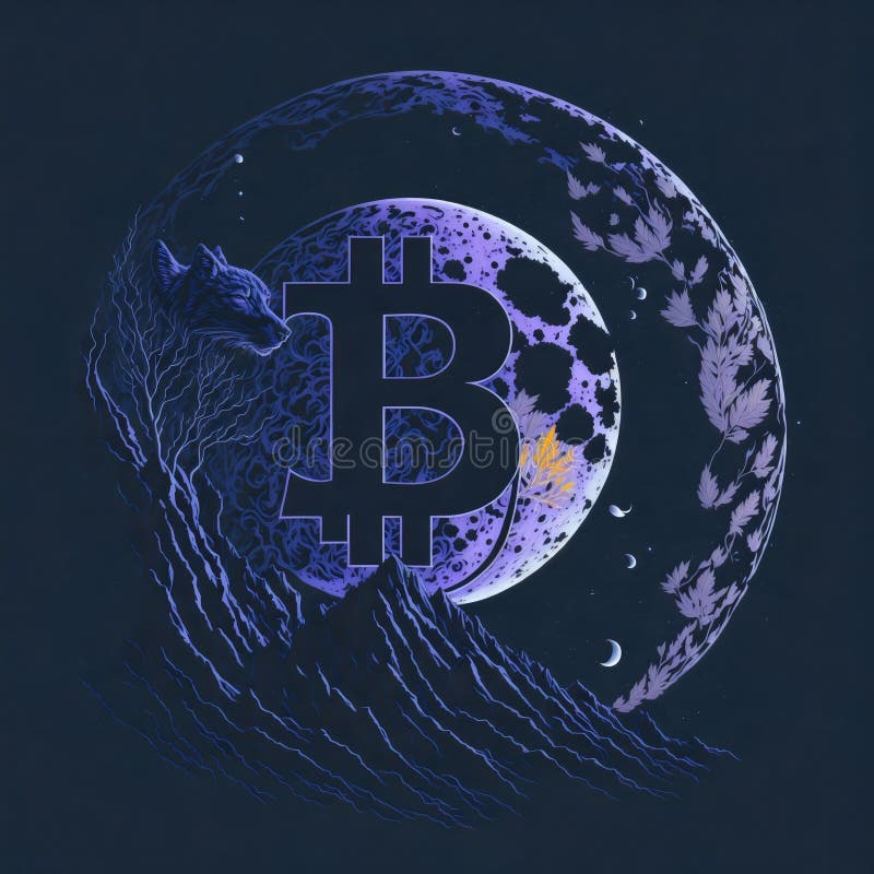 Acoperire împotriva monedelor metalice a criptomonedelor digitale de tip bitcoin împotriva riscurilor împotriva monedelor metalice stock illustration