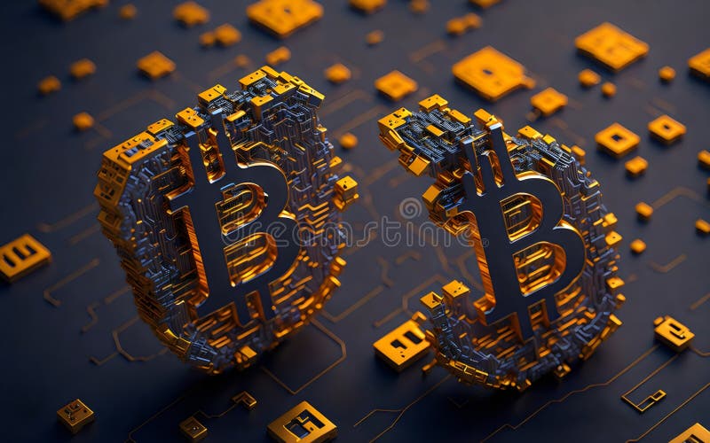 Acoperire împotriva monedelor metalice a criptomonedelor digitale de tip bitcoin împotriva riscurilor împotriva monedelor metalice vector illustration